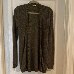 Mossimo Supply Co. Olive Cardigan Sweater